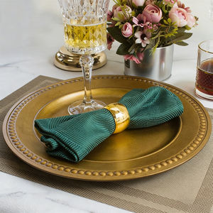 Bases Redondas de Plástico Dorado Vintage al por Mayor, Estilo <span class=keywords><strong>Barroco</strong></span> Lujoso, Duraderas, Decorativas para Bodas, Personalizables para Eventos - Product Image 4