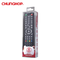 Télécommande universelle LCD Chunghop RM-808E, vente en gros d'usine, télécommande longue portée