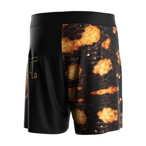 Shorts de Jiu-Jitsu Nogi pour Hommes 10th Planet Monster Sprawl Yellow MMA Fight Simple Black Sublimated Bjj Grappling - Product Image 3