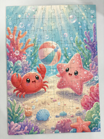 Vente en gros d'usine, puzzles en carton bleu sur le thème de Noël, 100 pièces, puzzle photo personnalisé pour enfants