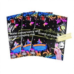 Huiyang 8K Carta Glitterata per Scratch Art Educativa per Bambini, Fai da Te, per Asilo, Disegno Cartoni Animati e <span class=keywords><strong>Anime</strong></span>, Rettangolare Colorato - Product Image 1