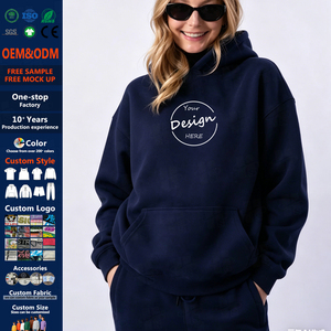 Wholesale Custom Embroidered Hooded Sweatshirt High Quality Heavy <b>Weight</b> Casual Streetwear Oversized Fit Trendy Unlined Hoodies - Product Image 1