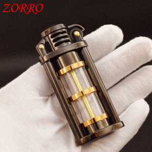 Encendedor de Queroseno <span class=keywords><strong>ZORRO</strong></span> <span class=keywords><strong>Serie</strong></span> 652, Encendedor de Aceite Transparente, Encendedor Vintage con Rueda de Moler, Encendedor de Cigarrillos - Product Image 1