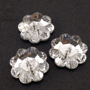 Boutons ronds transparents en plastique acrylique ERKOUMI à deux trous pour chemises, cardigans, vêtements pour bébés, doux et légers - Product Image 2
