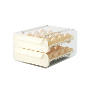 Boîte de rangement pour œufs, type tiroir de réfrigérateur, empilable avec poignée, hermétique, conservation des aliments frais, qualité alimentaire, sans BPA - Product Image 2