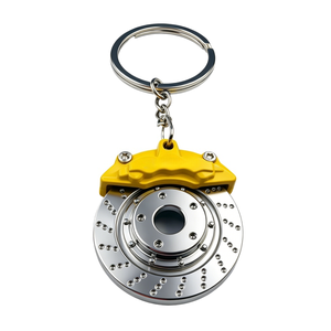 Porte-clés personnalisé en métal usiné CNC, <span class=keywords><strong>disque</strong></span> <span class=keywords><strong>de</strong></span> <span class=keywords><strong>frein</strong></span> <span class=keywords><strong>et</strong></span> étrier, miniature réaliste, pièce automobile, cadeau pour fan <span class=keywords><strong>de</strong></span> course, article promotionnel automobile, en gros - Product Image 1