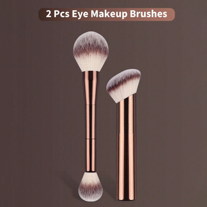 Ensemble de 20 pinceaux de maquillage personnalisés avec 2 houppettes, boîte magnétique, tubes en aluminium professionnels pour fond de teint et fard à paupières - Product Image 6