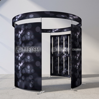 Boîtier 360 degrés photomaton avec lumières LED photomaton livraison directe photomaton toile de fond