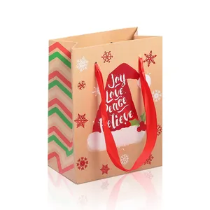 Kerst Papier Gedrukt Winkelen Papier Gift Bags Groothandel Custom Luxe Aangepaste Art Papier Schoenen Tas