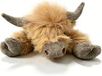 Boneka Sapi Highland Isi Kapas PP, Berat, Tanpa Aroma, Dapat Dipanaskan di Microwave, Dapat Didinginkan, Lucu, Hadiah untuk Anak-Anak