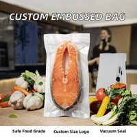Rouleau de sacs sous vide gaufrés thermoscellables et résistants à l'humidité pour la conservation des aliments