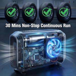 High Quality Cordless Tire Portable Heavy Duty 22mm Cylinder 12V Pump for SUV RLA-2102 Pro Dual Power Supply (Cor - Product Image 2
