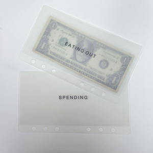 定制A6个人哑光牛皮纸现金信封个性化磨砂预算活页夹口袋透明收钱袋 - Product Image 5