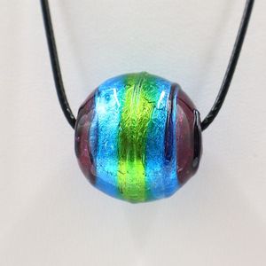 Большой отверстие в итальянском стиле 25 мм большой размер ручной работы Murano Lampwork стеклянные бусины стеклянный шар - Product Image 4