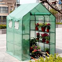C149 tente de culture de plantes petite serre intérieure et extérieure étagères de jardinage portables robustes avec couverture Pe Mini serre de jardin