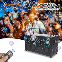 Machine à bulles et à fumée de mariage à quatre têtes contrôlée par DMX 1500W Machine à brouillard télécommandée 1500W pour une utilisation sur scène