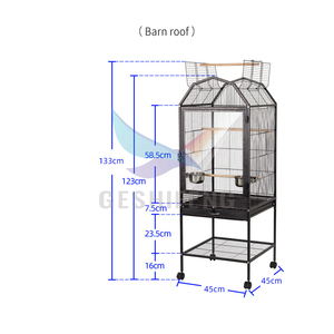 Papağan güvercinler için uygun oynayan çubuk ile büyük kuş kafesi ayakta sandık ev kuş malzemeleri demir tel kuş evleri ile çatı - Product Image 4