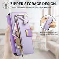 Étui de téléphone 2 en 1 pour Samsung Galaxy S25 Ultra, portefeuille mobile, protection de téléphone portable, porte-cartes pour femmes, en cuir PU, avec coque amovible
