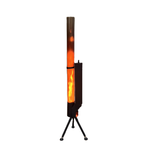 Estufa de Leña de Acero Inoxidable para Patio, con Tubo de Llama de Vidrio e Ignición Manual - Product Image 2