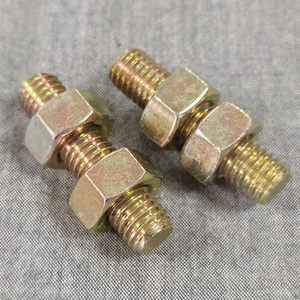 Bullone a Testa Cilindrica in Acciaio Legato di Grado Industriale con 2 Dadi, Filettatura UNC, Zincato, Galvanizzato a Caldo, Ossido Nero - Rivestimento PTFE, Liscio - Product Image 4