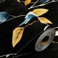 Papier peint à peler et à coller, papier peint texturé floral en soie gaufré vintage pour chambre à coucher, papier peint mural en PVC damassé vintage européen