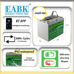 Corrente di picco 300A, per accumulo di energia solare/RV/Marine, 3000 + cicli, modello SE12F100SP EABK 12.8V 100Ah Lifepo4 batteria 1280Wh - Product Image 3