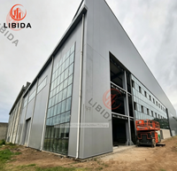 Almacén de Estructura de Acero Prefabricado Real Project, Resistente al Viento, Nieve y Terremotos, Taller Industrial