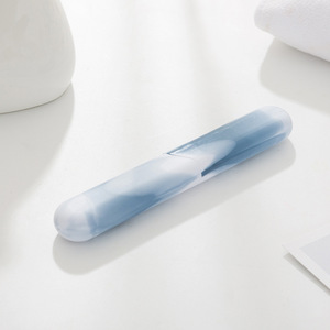 Travel Toothbrush Case Plastic 20cm X 2.5cm Blue Gray With Cover For Portable Storage - Product Image 4