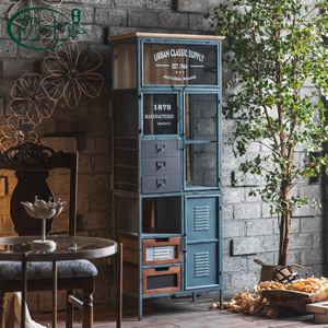 Vintage Industrial Wine Cabinet A175 Storage <b>Sideboard</b> Bedroom <b>Kitchen</b> Furniture Distressed Metal Design - Product Image 2