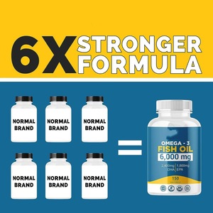 热销欧米茄3号鱼油软胶囊-成人用150粒装6000毫克剂量提高骨密度不含转基因成分工厂批发 - Product Image 3