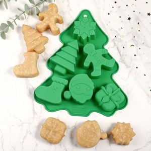 Moules à biscuits et à fondant réutilisables certifiés FCM, antiadhésifs, avec des formes de flocon de neige, d'arbre de Noël, d'homme en pain d'épices et de cloche - Product Image 4