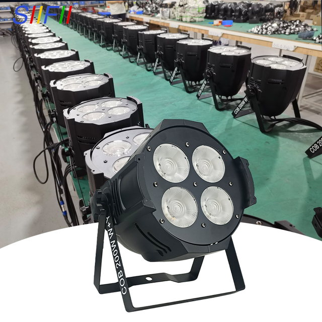 High Power 200W 4 Eyes LED Par Light Warm Cool White DMX COB Blinder 4X50W Cob Blinder Wedding bar Party Ktv Stage Spotlight