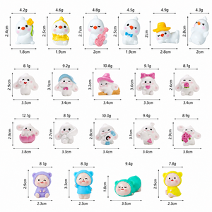 Figuras de Animales de Resina Kawaii Miniatura al por Mayor, Conejos y Pollitos de Estilos Variados para Micro Paisajes, Casas de Muñecas y Manualidades DIY - Product Image 2
