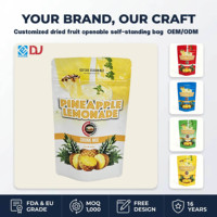 Groothandel op maat gemaakte voedselveilige stand-up pouch voor huisdierenvoer, instant dranken, fruit-sappoeder, opslag, ritssluiting, hersluitbaar, treklipje
