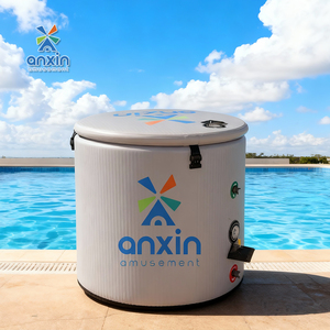 Baignoire à glace compacte en tissu à double paroi ronde ou carrée, blanche ou noire, <span class=keywords><strong>prix</strong></span> d'usine, pour la relaxation intérieure ou extérieure - Product Image 2