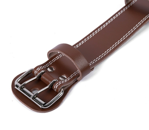 Premium PU-Leder Gewichtheber-Gürtel Metallschnalle Rutschfest Faltbar 2CM Dicke Langlebige Lendenwirbelstütze für Unisex Krafttraining - Product Image 6