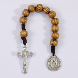 <span class=keywords><strong>Rosario</strong></span> de Bolsillo con Medalla de San Benito, Joyería de Muñeca con Agarre Cómodo y Crucifijo, Accesorios Religiosos para la Oración - Product Image 5