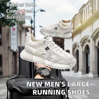 Nouvelle mode chaussures de course pour hommes en grande taille doublure en maille confortable style sportif jetable pour la marche en plein air au printemps
