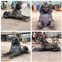 Statue de Sphinx en bronze égyptien sur mesure de grande taille pour l'extérieur