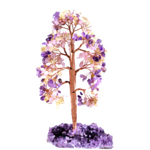 Amayra 크리스탈에서 자수정 클러스터 기반과 도매 광택 황수정 보석 나무 인도 수출 - Product Image 5