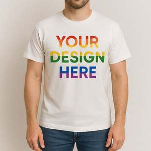 Camiseta de Algodón 100% con Logotipo Personalizado para Hombre, Negra, Blanca, Roja, Corte Regular, para Eventos, Equipos, Promociones - Product Image 5