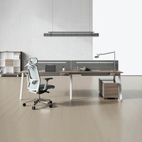 Bureau de direction, bureau de travail pour 2, 4, 6 personnes, bureau modulaire en bois, mobilier de bureau, poste de travail