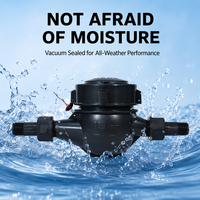 Compteur de débit d'eau froide DN15 à corps en nylon plastique technique, conception personnalisée, prix abordable, pour usage domestique, directement de l'usine