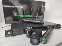 Système de microphone numérique sans fil professionnel Axient, double canal, micro cardioïde portable en métal pour spectacles sur scène et concerts