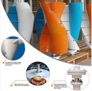 Sistema de Energía Renovable de 5KW, Turbina Eólica de Eje Vertical, Generador Eólico para Techos Residenciales - Product Image 5