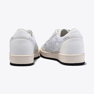Chaussures d'athlétisme blanches à paillettes vintage personnalisées Slip Designer tendance Sneaker en cuir véritable Chaussures à plateforme pour hommes et femmes - Product Image 4