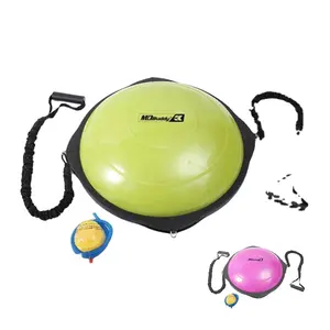 MDBuddy denge topu şişme yarım egzersiz Wobble Trainer w kaymaz taban Yoga topu pompası ile