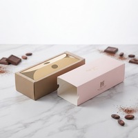 Boîte d'emballage pour biscuits au chocolat, boîte cadeau en carton de luxe avec logo personnalisé et fenêtre transparente pour biscuits, bonbons, desserts, vente en gros