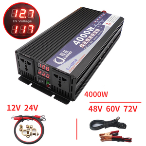 하이 퀄리티 12V 24V DC ~ 110V 220V AC 순수 사인파 인버터 600W 1000W 3000W 전원 (LCD 디스플레이 포함) - Product Image 2