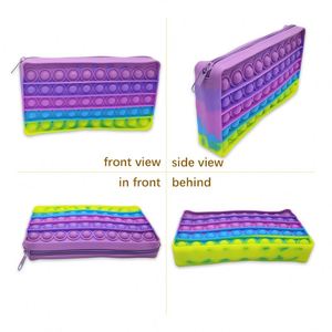 Juego de Burbujas de Silicona Coloridas para Niños y Adultos, Estuche para Lápices Antiestrés, Bolsa de Maquillaje, Juguetes para Cuadernos - Product Image 4